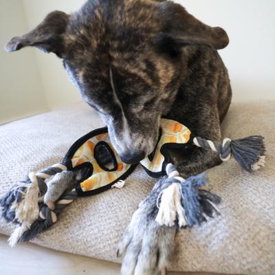 Show full view: SteelDog USA Flat Tugger Wolf Stuffing-Free Tug Dog Toy slide 4 of 6