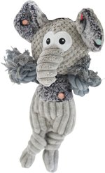 SteelDog USA Flat Polka Dot Pal Elephant Squeaky Plush Dog Toy