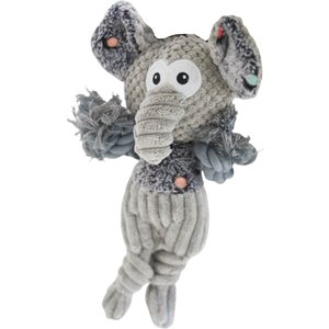 SteelDog USA Flat Polka Dot Pal Elephant Squeaky Plush Dog Toy