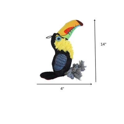Show full view: SteelDog USA Ruffian Bird Toucan Squeaky Plush Dog Toy slide 3 of 6