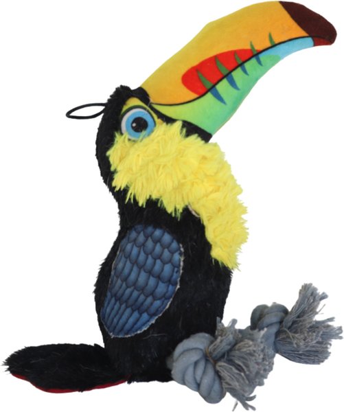 Show full view: SteelDog USA Ruffian Bird Toucan Squeaky Plush Dog Toy slide 1 of 6