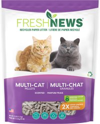 Fresh News Non-Clumping Scented Paper Cat Litter, 25-lb bag