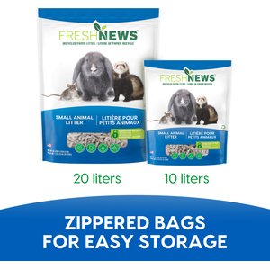 Fresh News Recycled Paper Small Animal Litter, 10-L