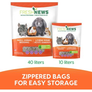 Fresh News Recycled Paper Small Animal Bedding, 40-L