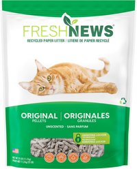 Fresh News Unscented Non-Clumping Paper Cat Litter, 25-lb bag