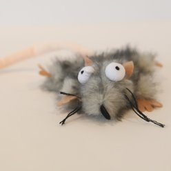 SteelDog USA Combo Critter Plush Cat Toy with Catnip Pouch, Grey slide 2 of 3