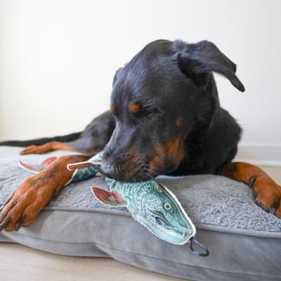 Show full view: SteelDog USA Denim Muskie Crinkle Plush Dog Toy slide 3 of 6