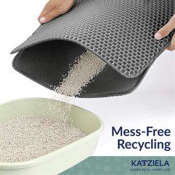 Katziela MeowLitter Cat Litter Mat, Grey, 24 x 15-in slide 2 of 6