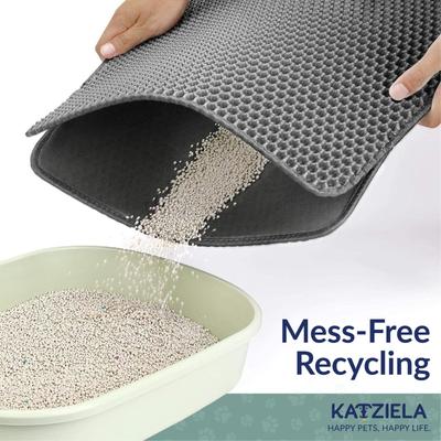 Show full view: Katziela MeowLitter Cat Litter Mat, Grey, 30 x 24-in slide 5 of 7