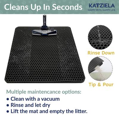 Show full view: Katziela MeowLitter Cat Litter Mat, Grey, 30 x 24-in slide 6 of 7