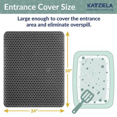Show full view: Katziela MeowLitter Cat Litter Mat, Grey, 30 x 24-in slide 3 of 7