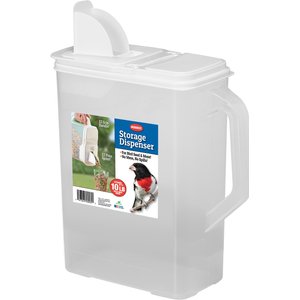 Buddeez Bird Seed Dispenser with Double Pour Spout, 8-qt