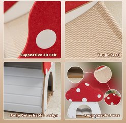 Happy & Polly Dual-Layer Mushroom Cat Scratcher Bed slide 2 of 8