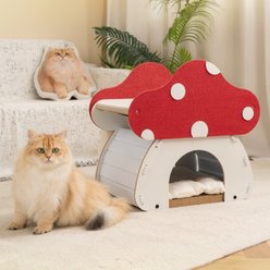 Happy & Polly Dual-Layer Mushroom Cat Scratcher Bed