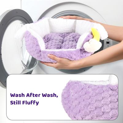 Show full view: Happy & Polly Plush Nebula-Inspired Cat Bed slide 6 of 9