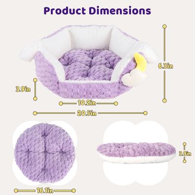 Show full view: Happy & Polly Plush Nebula-Inspired Cat Bed slide 9 of 9