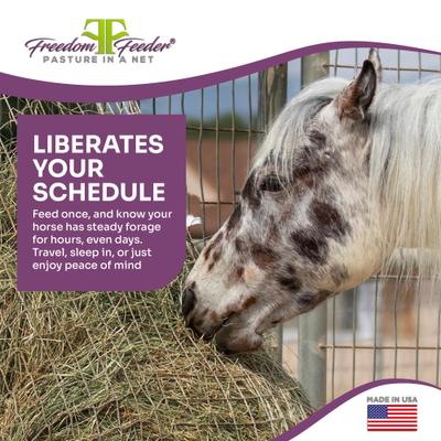 Show full view: Freedom Feeder 2 Flake Slow Feeding Mini Horse Day Net, White, 1-in slide 7 of 9