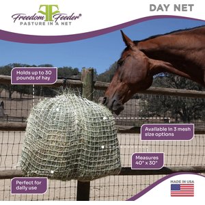 Freedom Feeder 4 Flake Slow Feeding Standard Horse Day Net, White, 1.5-in