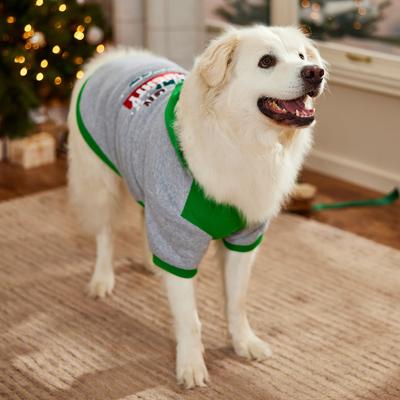 Show full view: Frisco Flip Sequin Naughty/Nice List Dog & Cat Hoodie, Heather Gray, XX-Large slide 7 of 10