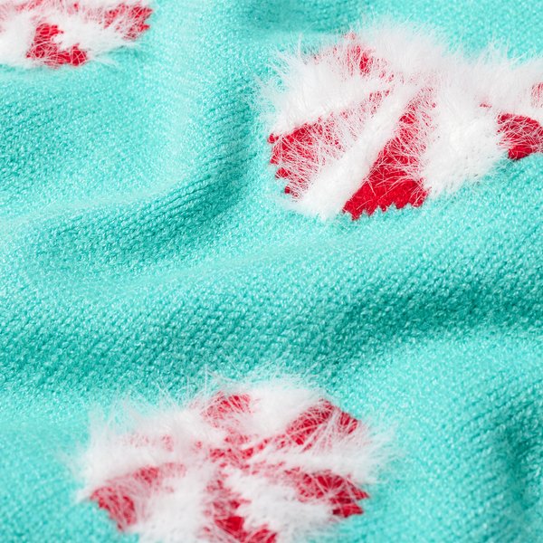 Show full view: Frisco Holiday Peppermint Dog & Cat Sweater, Mint, Medium slide 7 of 10