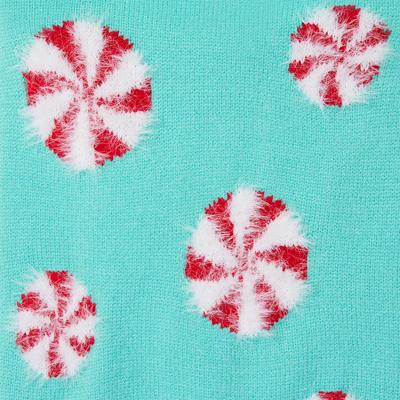 Show full view: Frisco Christmas Peppermint Dog & Cat Sweater, Mint, Medium slide 6 of 11