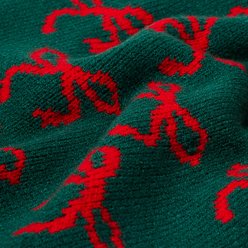 Frisco Christmas Bows Dog & Cat Sweater, Green, Large slide 2 of 8