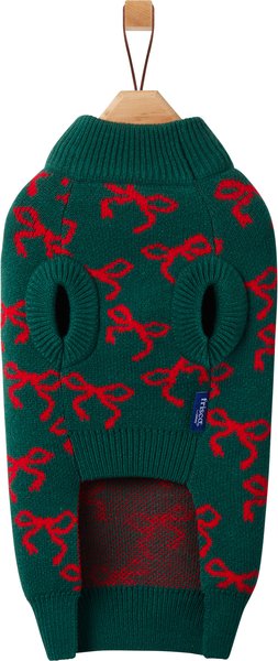 Show full view: Frisco Holiday Bows Dog & Cat Sweater, Green, X-Large slide 4 of 9