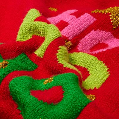 Show full view: Frisco Christmas Ho Ho Ho Dog & Cat Sweater, Red, Medium slide 7 of 11