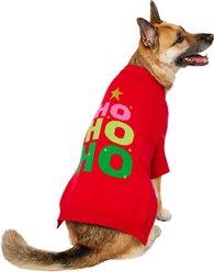 Frisco Holiday Ho Ho Ho Dog & Cat Sweater, Red, XX-Large