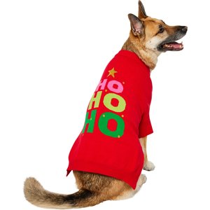 Frisco Holiday Ho Ho Ho Dog & Cat Sweater, Red, XX-Large
