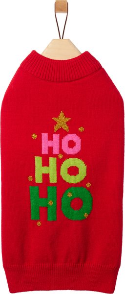 Show full view: Frisco Holiday Ho Ho Ho Dog & Cat Sweater, Red, XX-Large slide 3 of 9