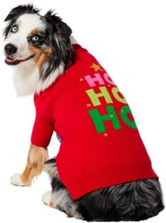 Frisco Holiday Ho Ho Ho Dog & Cat Sweater, Red, Large