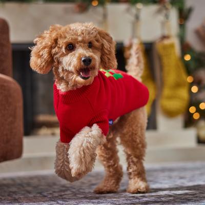 Show full view: Frisco Christmas Ho Ho Ho Dog & Cat Sweater, Red, Medium slide 8 of 11