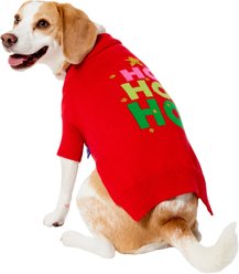 Frisco Holiday Ho Ho Ho Dog & Cat Sweater, Red, Medium