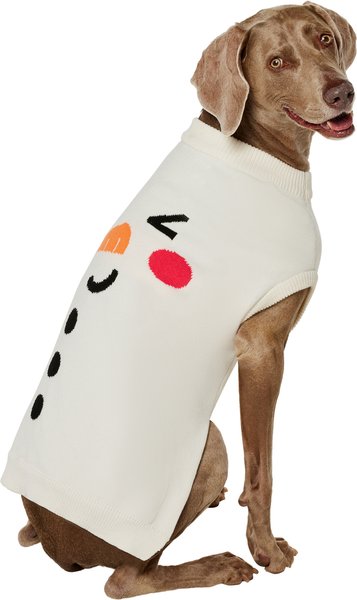 Show full view: Frisco Holiday Snowman Dog & Cat Sweater, Cream, XX-Large slide 1 of 9