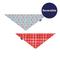 Show in main carousel: Frisco Christmas Peppermint and Plaid Reversible Dog & Cat Bandana, Medium/Large slide 3 of 9