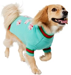 Frisco Holiday Peppermint Dog & Cat Sweater, Mint, Medium
