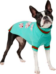 Frisco Holiday Peppermint Dog & Cat Sweater, Mint, Small
