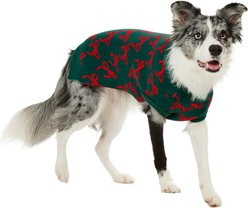 Frisco Christmas Bows Dog & Cat Sweater, Green, Large