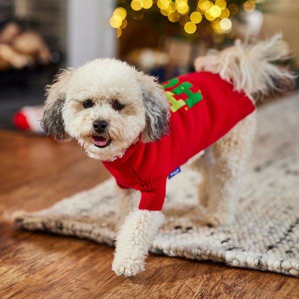 Show full view: Frisco Holiday Ho Ho Ho Dog & Cat Sweater, Red, Small slide 8 of 10