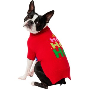 Frisco Holiday Ho Ho Ho Dog & Cat Sweater, Red, Small