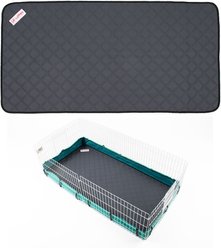LuftPets Washable Rabbit & Guinea Pig Cage Liner Bedding, 24 x 47-in, Gray