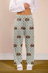 ISlide Personalized Golf Tee Pattern Pet Pajama Bottoms, Great White, Large slide 2 of 2