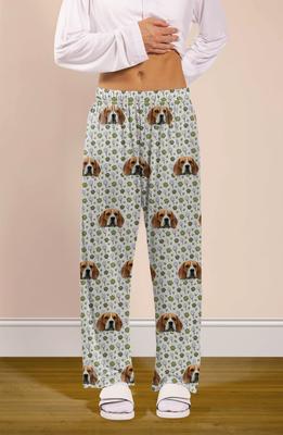 Show full view: ISlide Personalized Golf Tee Pattern Pet Pajama Bottoms, Great White, Large slide 2 of 3