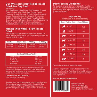 Show full view: Shepherd Boy Farms Beef Recipe Freeze-Dried Dog Food, 48-oz bag slide 3 of 9