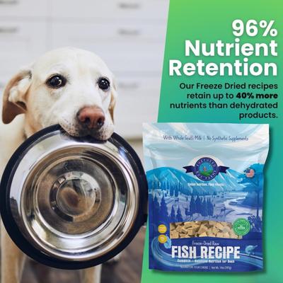 Show full view: Shepherd Boy Farms Fish Medley Recipe Freeze-Dried Dog Food, 48-oz bag slide 4 of 8