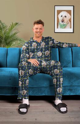 Show full view: ISlide Personalized Tennis Ball Pet Pajamas, Dark Green, Small slide 2 of 3