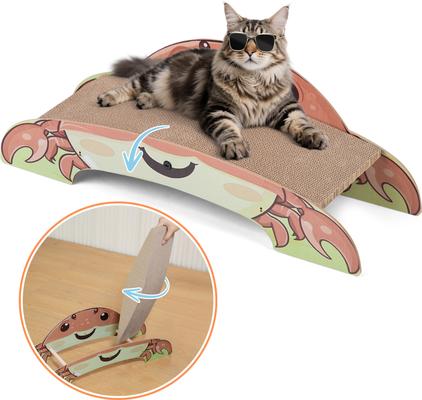 Show full view: Coziwow Wave Crab-Inspired Cat Scratcher Bed with Catnip, Pink slide 3 of 12