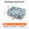 Show in main carousel: JOEJOY Jacquard Cloud Square Dog & Cat Bed with Anti-Slip Bottom & Removable Cover, Blue, Medium slide 7 of 8