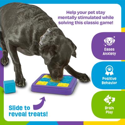 Show full view: Brightkins Tic Tac Treat Dispensing Dog Toy, Multi Color, 9.84 x 7.87 x 2.13-in slide 4 of 9